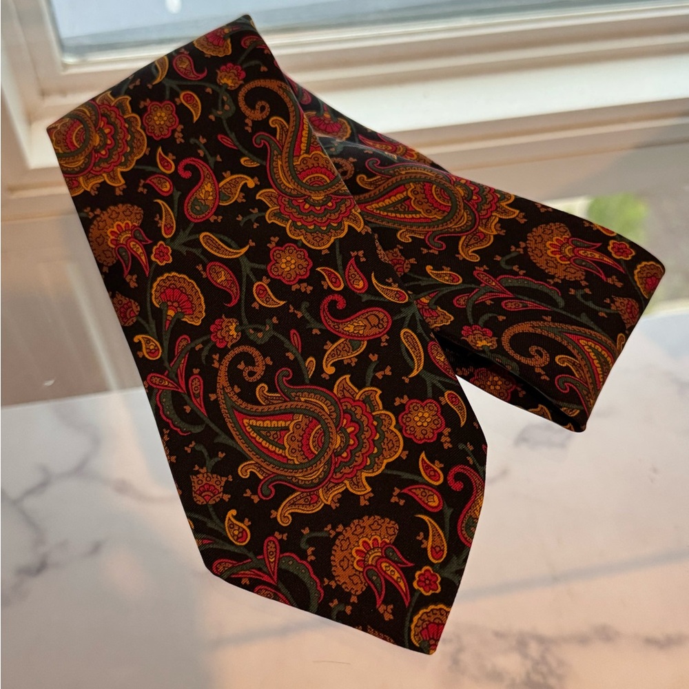 Christian Dior Vintage Paisley Patterned Tie